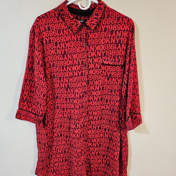 DKNY Women's Logo Sleepwear Top - Size XL - Picture 2 of 6